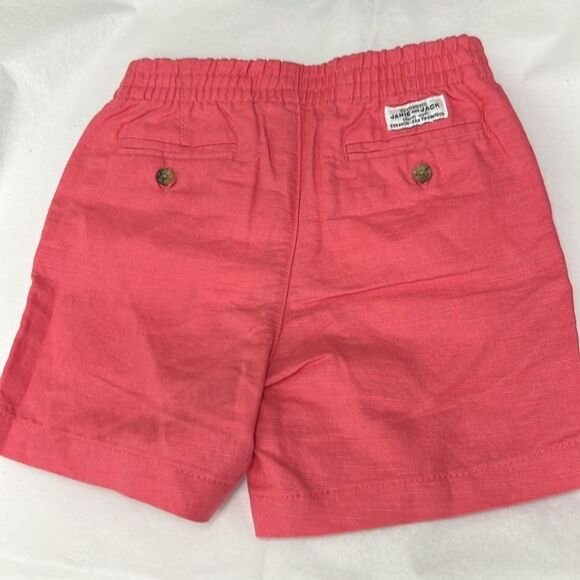 Janie and Jack 100048903 Linen-Cotton Pull-On Short - pink coral size 12-18 m - Picture 13 of 13
